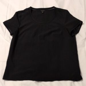 Talbots Black Short Sleeve Tee